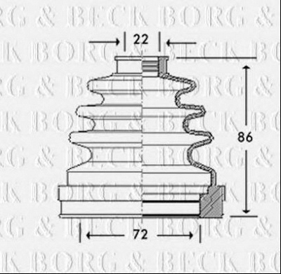 BORG & BECK bcb2782 -  Пыльник, приводной вал